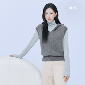 더엣지 24FW 울100 후드 니트베스트 1종