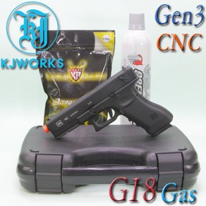 KJWoks (하비라이프) G18C Gen3  KP-18 (BK) 서바이벌 핸드건, 1개