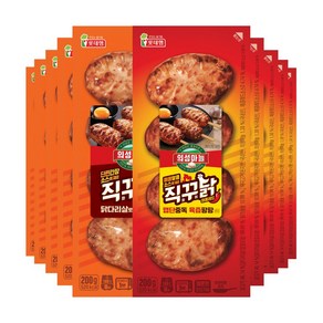 (롯데햄) 의성마늘 직꾸닭 리얼간장 200g x 5개 + 매콤레드 200g x 5개