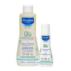 무스텔라 젠틀 샴푸 500ml + 노-린스 클렌징 워터 50ml, 1세트