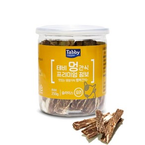 테비 멍 프리미엄 점보 강아지간식, 슬라이스(오리고기), 250g, 4개