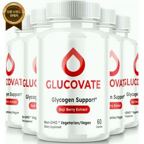 Glucovate (5팩) 균형 잡힌 당감소 및 대사 건강을 위한 글루코베이트 글리코겐 지원, 5개