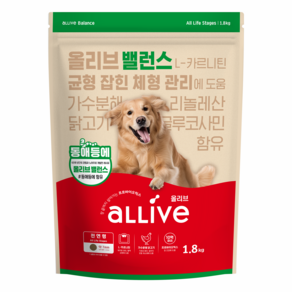 대주펫푸드 강아지 올리브 기능성 사료, 관절+장건강, 1.8kg, 1개