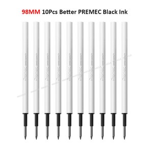 샤오미 미지아 사인펜 MI 펜 PREMEC 스무스 스위스 리필 잉크 블랙 블루 9.5mm, [06] 10Bette Black ink