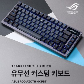 ASUS ROG AZOTH NX PBT US 유무선 커스텀 키보드 영문, ROG AZOTH NX PBT(영문 청축), 청축