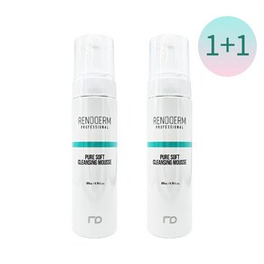 1+1 레노덤 퓨어 소프트 클렌징 무스 200ml RENODERM SOFT CLEASING MOUSSE 수분공급 보습작용 무스클렌저, 2개