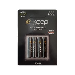 EKeep AAA 건전지 블랙 1000mAh