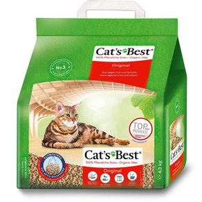 독일 Cat's Best Oiginal 캣츠베스트 오리지널 반려묘 고양이용 모래 4.3kg, 1개