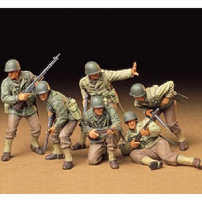 TAMIYA 타미야 35192 미국 보병 공격 세트 [1/35 밀리터리 미니어처 시리즈], 단일, 1개