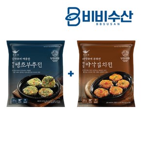 1+1 사옹원 한입아삭김치전 300g + 한입땡초부추전 300g, 한입아삭김치전300g+한입땡초부추전300g, 1세트