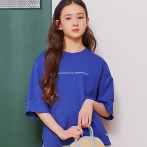 [오션스카이]크롭 변형레터링 티 #면100% 원단# 옆트임 디자인# [뉴코아울산성남점]