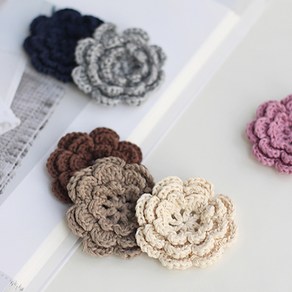 플라워 니트 코싸지 2p set(6colo), 아이보리 2p set