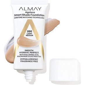 Almay 알메이 파운데이션 스마트 쉐이드 200 라이트 미디엄 30ml 1팩 2팩, 2개