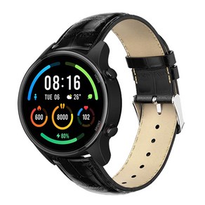 더조은셀러 샤오미 미워치 소가죽 버클 시계줄 밴드 스트랩 줄 XIAOMI Mi watch, 1개, 샤오미 미워치 - 블랙