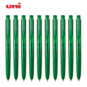 유니볼 시그노 노크식 중성볼펜 UMN-155N, 10개입, 0.38mm-그린