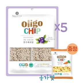 네츄럴코어 올리고칩 강아지간식 250g 5봉+45g, 1세트, 블루베리