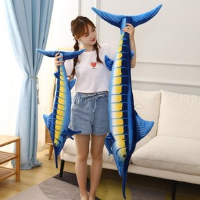 청새치 인형 바다 물고기 쿠션 대형 인테리어 선물 60cm 1개, 60cm × 1개