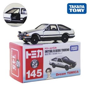 자동차다이캐스트 자동차모형 Takaa Tomy Tomica 164 이니셜 D 컬렉션 트루노 럭셔리카 로고 모델 선물 십대, 없음, 1) 145 AE86