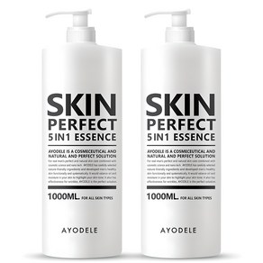 [한정특가] 아요델 퍼펙트맨 보습영양미백주름 5IN1 남성 올인원 기능성 에센스 1000ml, 1L, 2개