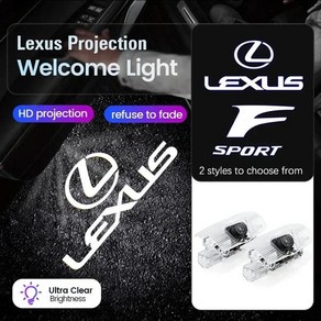 차량용 HD 도어 웰컴 라이트 LED 프로젝터 램프 렉서스 GS IS LS500h ES260 ES300h RX350h NX260 UX260 LM LC RZ45 차량 액세서리, [01] 2개 세트 Lexus