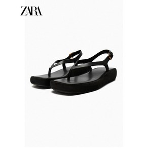 ZARA 자라 플랫폼 레더 쪼리샌들