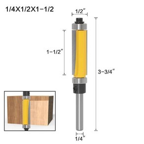 밀링커터 1개 6mm 14 섕크 템플릿트림 라우터 비트 2quot 긴 라우팅 커터. 볼