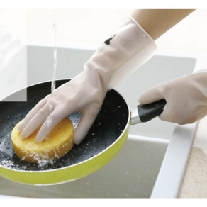 [인테리어 추천] 감성 화이트 니트릴 고무장갑 S/M/L, 5개, 대(L), 흰색