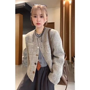 쩐쿠 여성 라운드 캐주얼 데일리 블레이져 K0129