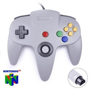 N64 닌텐도 64 콘솔용 컨트롤러 - 오리지널 게임 시스템 리모컨 클래식 게임과 호환 TV 콘솔 Expansion Pak Po Gaming Expei, Gay, 1개