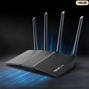 에이수스 ASUS 가정용 무선 WIFI6 게임밍 라우터 RT-AX57/듀얼 주파수 3000M/4개lan+1wan 기가비트 포트/DDR3 내장 시스템/AIMESH 지원OK, 블랙, 1개