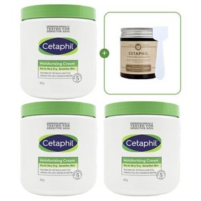 세타필 [Cetaphil] 모이스춰 라이징 크림 대용량 550g 3개+스파출라+소분통, 세타필 크림 550g 3개+스파출라+소분통, 3개