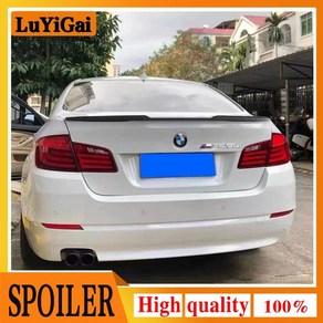 BMW 5 시리즈 F10 스포일러 10-17 실제 광택 블랙 카본 리어윙 M4 스타일 바디 키트 Cabon fibe patten, Unpainted