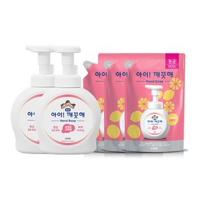 [신세계TV쇼핑]아이깨끗해 용기 490ml 2개+리필 450ml 3개, 5개, 1.레몬 490ml 2개+450ml 3개