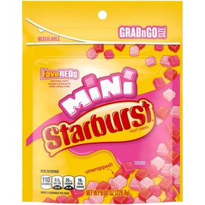 STARBURST Faveeds Fuit Chewy Candy Gab N Go 226.8g(8온스) 백, 1개, 226.8g