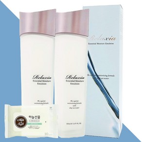 릴랙시아 에센셜 모이스처 에멀젼 150ml 2개(+하늘선물 물티슈 10매), 2개