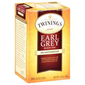 Twinings Eal Gey Decaf Black Tea - Refeshing Ea Twinings 얼 그레이 디카페인 홍차 - 베르가못과 시트러스 향이 나는 상쾌한 얼 그, 1.75g