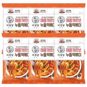 CJ 미정당 매콤까르보나라 누들떡볶이, 6개, 400g