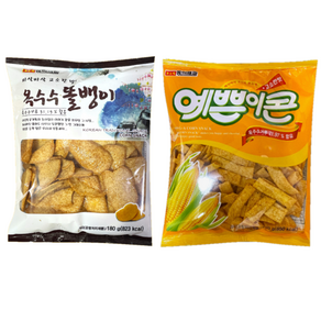 동아제과 옥수수똘뱅이 180g 1개 + 예쁜이콘 180g 1개, 1세트