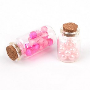 [10개] 원형 마개 소형 유리병 DP용유리병 코르크 액세서리보관병 다용도유리병, 30x40mm, 10개