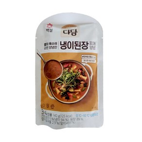 [냉장] CJ 다담 냉이된장찌개양념 140g 10입 업소용 대용량 캠핑 식자재