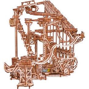 창의력 퍼즐 입체 3D 우드 트릭 마블 런 스파이럴 전기 모터라이즈 - 성인 위한 나무 13x13 청소년을 롤러코스터 기계식 모델 키트, 창의력 퍼즐 입체 3D 우드 트릭 마블 런 스파이럴 전