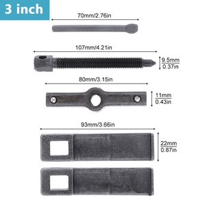세탁기분해공구 베어링 풀러 조정 가능한 두 개의 클로 턱 개별 리프팅 장치 풀 리무버 자동차 수리 도구 3 인치 4 6 8 10, 1개