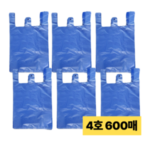 손잡이 마트봉투 4호(15L), 15L, 600개, 청유백