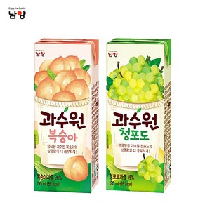 남양 과수원 190ml x 24팩(1box) 4종 택1/사과/복숭아/청포도/오렌지/혼합가능/무료배송, 24개