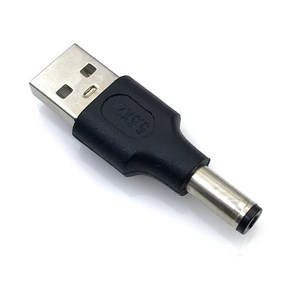 USB male to DC5.5x2.1 male 젠더 어댑터, 1개