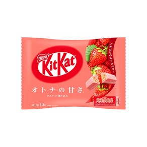 일본간식 일본과자 일본초콜릿 Nestle 네슬레재팬 KITKAT 킷캣미니 오토나노아마사 스트로베리 12매입 x 2봉, 130g, 3개