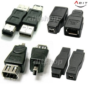 세운상가 ADIT 1394케이블 1394젠더 6P 4P 9P 소니디카 디카젠더 USB_6P USB_4P USB_1394 부품 데이터전송, AT0503, 1개