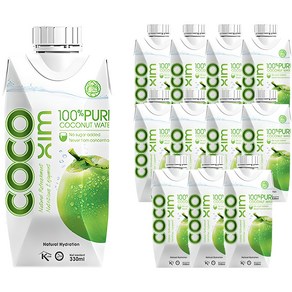 코코씸 100프로 퓨어 코코넛 워터, 330ml, 12개
