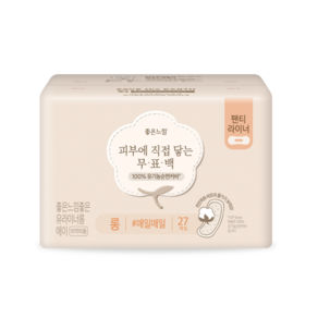 좋은느낌 유기농순면 무표백 라이너 롱 27P 3개, 27개입