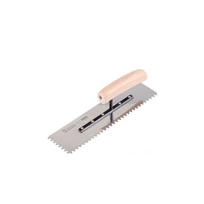 공구하자 타일 압착 고대 톱니 흙손, 길이 250 x홈깊이 5mm, 1개